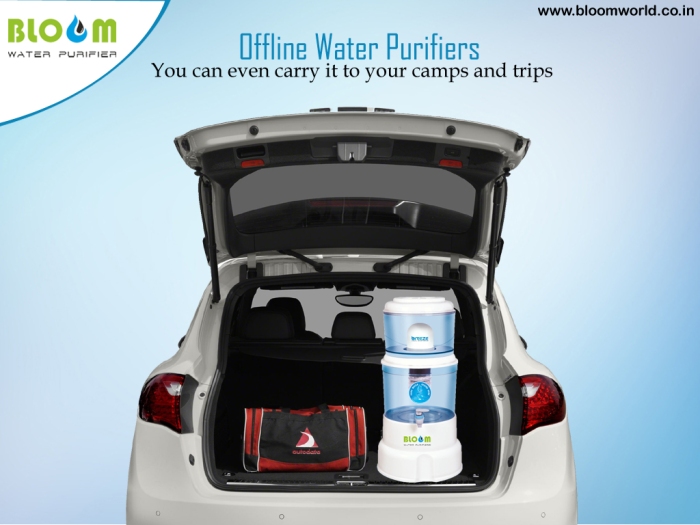 Offline Water Purifier You can even carry it to camps and trips